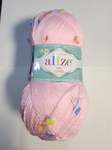 Моток Alize Baby flower 5381 Розовый 210 м 100 г