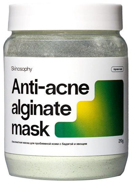 Маска для лица Skinosophy альгинатная Альгинатная маска для проблемной кожи с бадягой и хвощем 210 мл