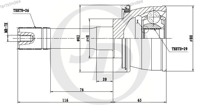 JD ШРУС JCT0040