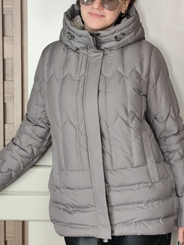 Демисезонная куртка Bogema Store серый, сиреневый
