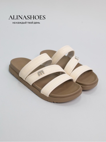 Шлепанцы alinashoes бежевый
