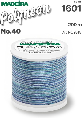 Нить вышивальная Madeira Polyneon Multicolor, №40, 200 м, 9845-1601
