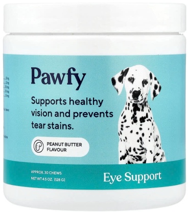 Pawfy Eye Support добавка в корм со вкусом арахисовой пасты для собак от 6 месяцев 30 таблеток