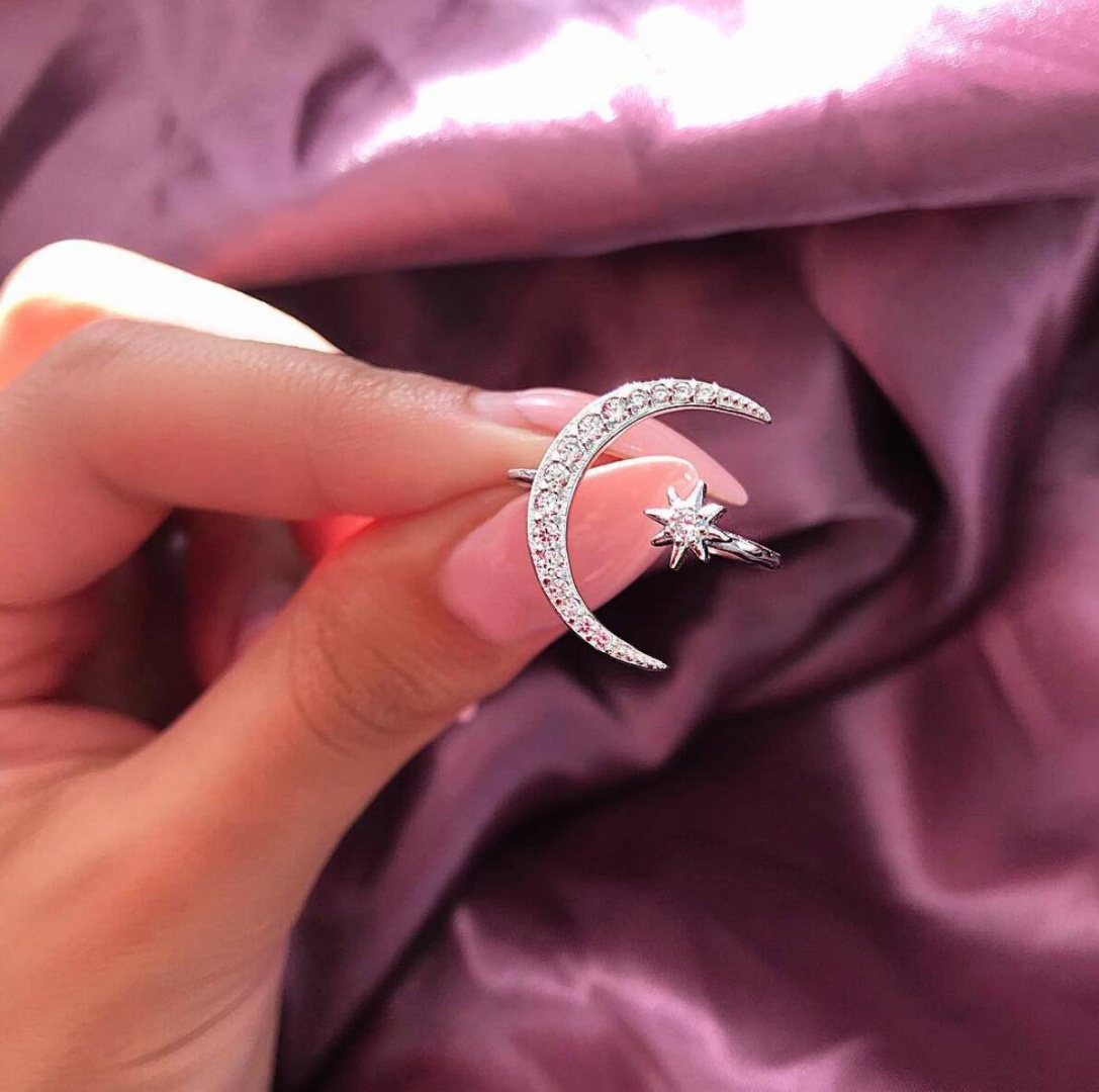 Кольцо Billiza Ring Silver Moon размер регулируемый бижутерный сплав, без вставок