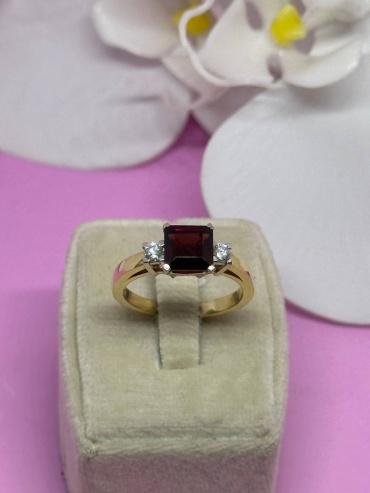 SAR JEWELRY Nargit_CH_21_014_7211_18 размер 18 вес 4.41 г золото, бриллиант, гранат