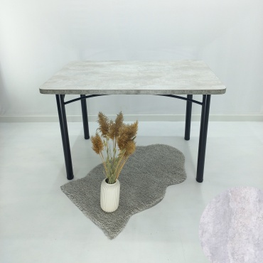 Обеденный стол MEBEL STYLE GROUP Обеденный стол , 120х80x75 см, ЛДСП, черный, светло серый