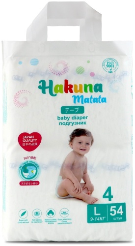 Подгузники Hakuna Matata Premium L, 54 шт