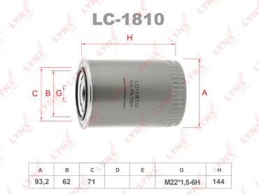 LYNXauto масляный фильтр LC1810