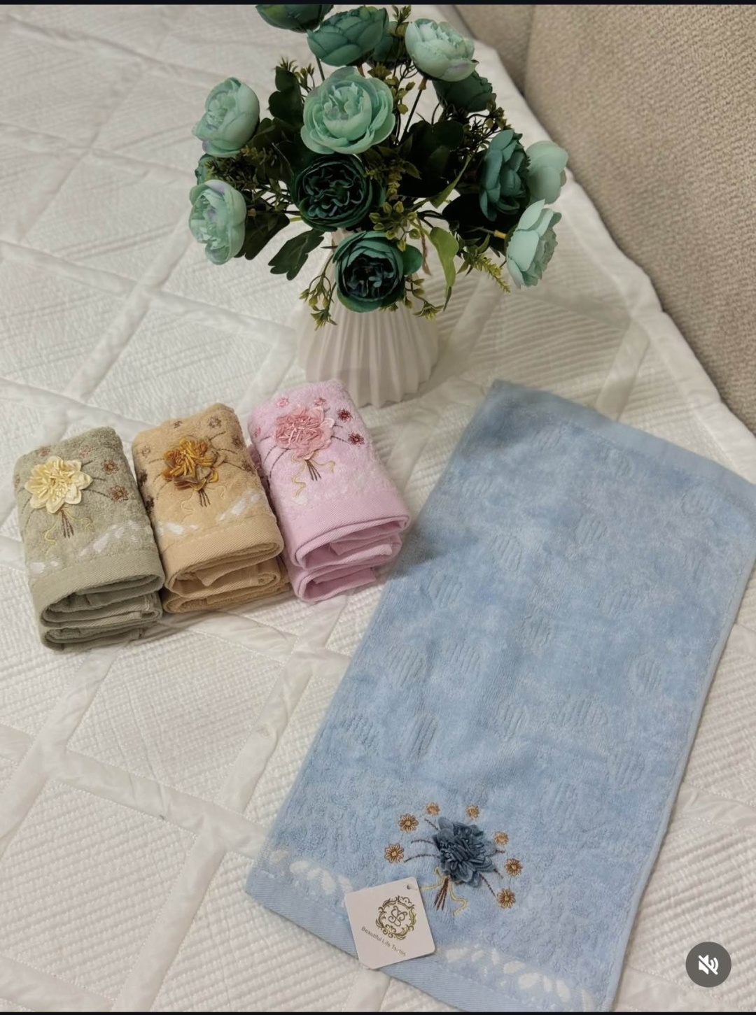 Полотенце Aisha Textile 50x25 см, махровая ткань, велюр, 1 шт,