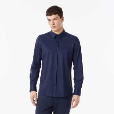 Рубашка прямая LACOSTE темно-синий