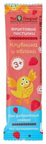 Nut Vinograd пастила клубника и яблоко 15 г