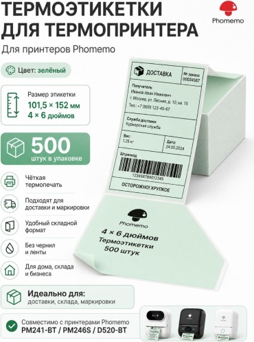 Термоэтикетка Phomemo 101,5*152 1 шт