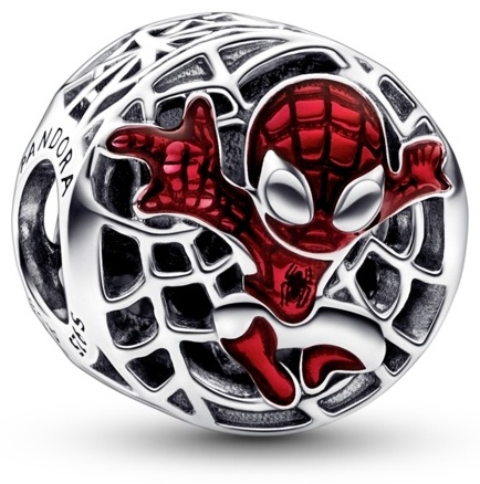 Шарм PANDORA «Парящий Человек-паук» Marvel 792350C01 вес 2.52 г серебро, эмаль
