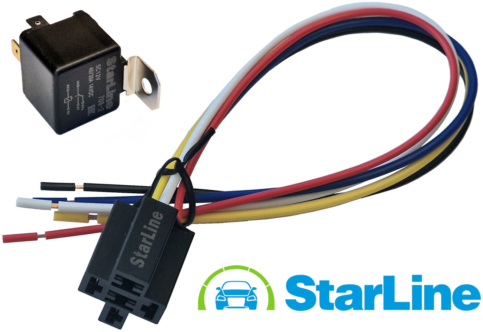 Реле StarLine 5 контактное (40А) + разъём