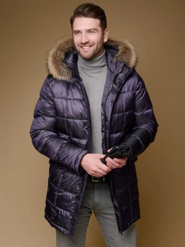 Бомбер синий