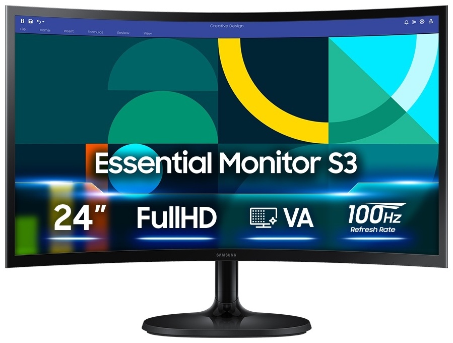 Монитор 24" Samsung LS24D364GAIXCI черный