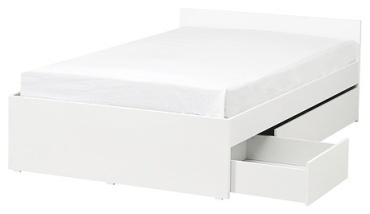 Кровать IKEA VIHALS полутораспальная, 120x200 см (без матраса, без подъёмного механизма) белый