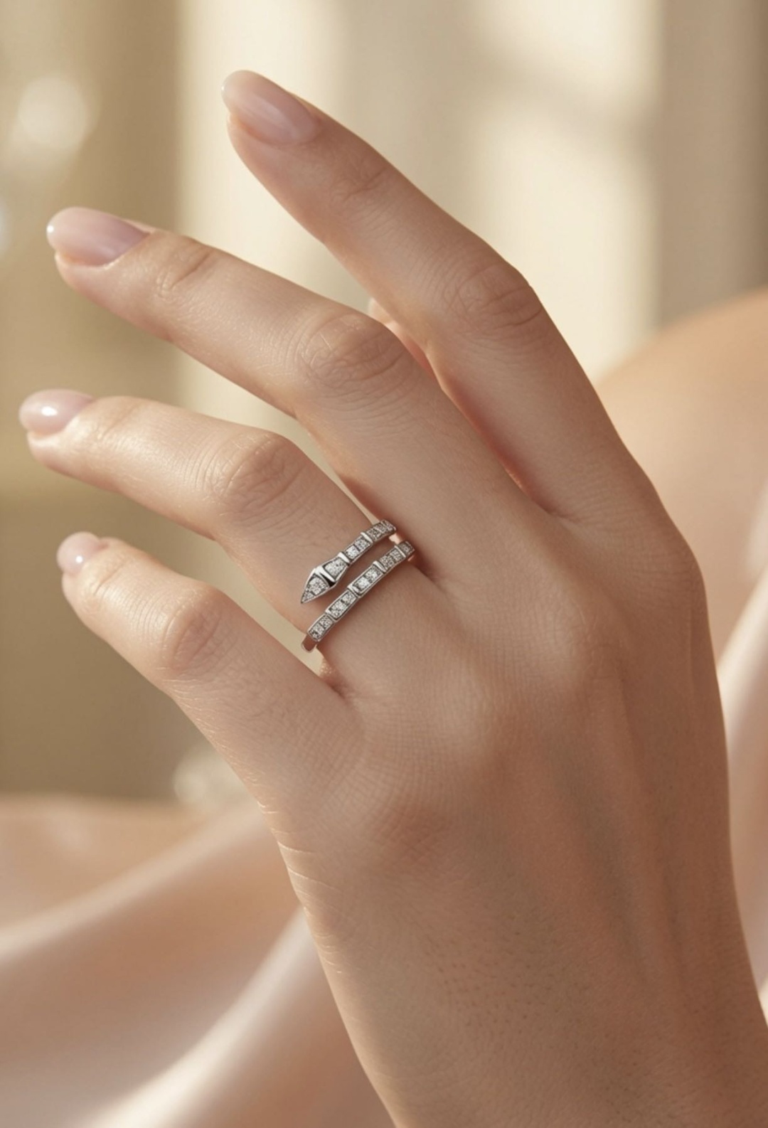 Кольцо ACCESSORIZE 14567891 размер 18 вес 2 г серебро, муассанит