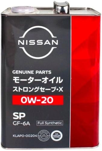 Синтетическое Nissan GF-6A 0W-20 4 л