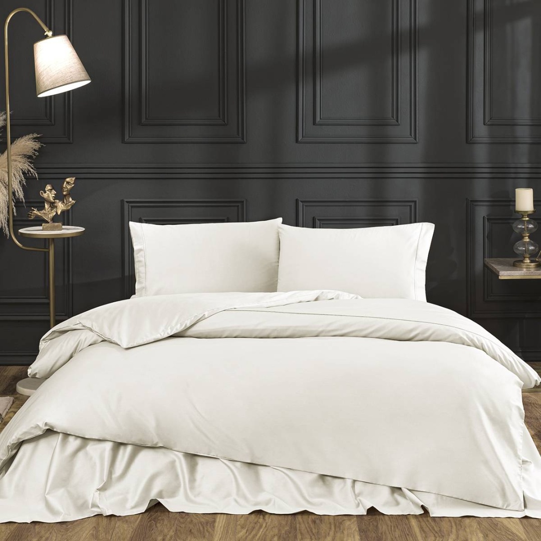 Комплект TIVOLYO HOME Casual beyaz семейный сатин, 4 наволочки: 50x70 см