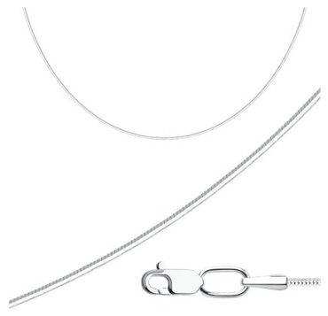 Серебро России 4789СР968010408С1 длина 40 см, вес 5.3 г серебро, плетение снейк