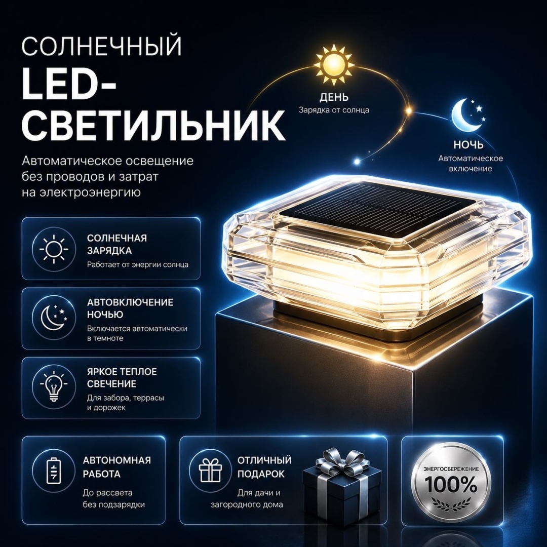 Уличный светильник встраиваемое в грунт / плитку 6 см