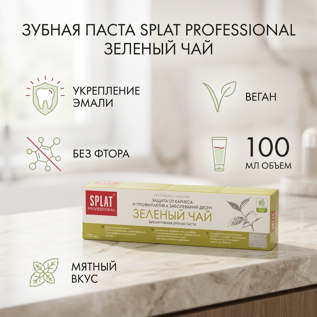 SPLAT зубная паста Зеленый чай 100 мл