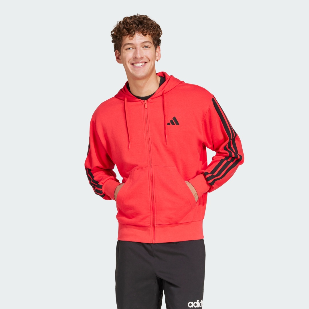 Толстовка adidas однотонный красный