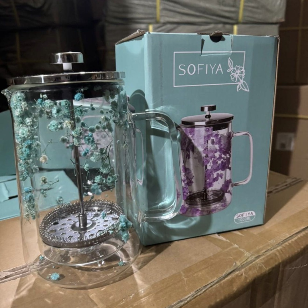 Френч-пресс SOFIYA 2104300 1000 мл, стекло
