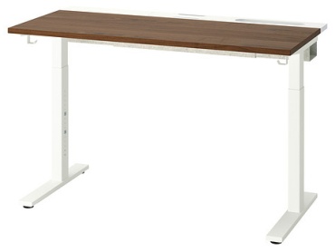 Стол письменный IKEA MITTZON, 120х60x85 см, белый, коричневый