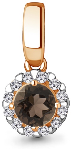Подвеска AQUAMARINE 571520E вес 0.8 г серебро, кварц