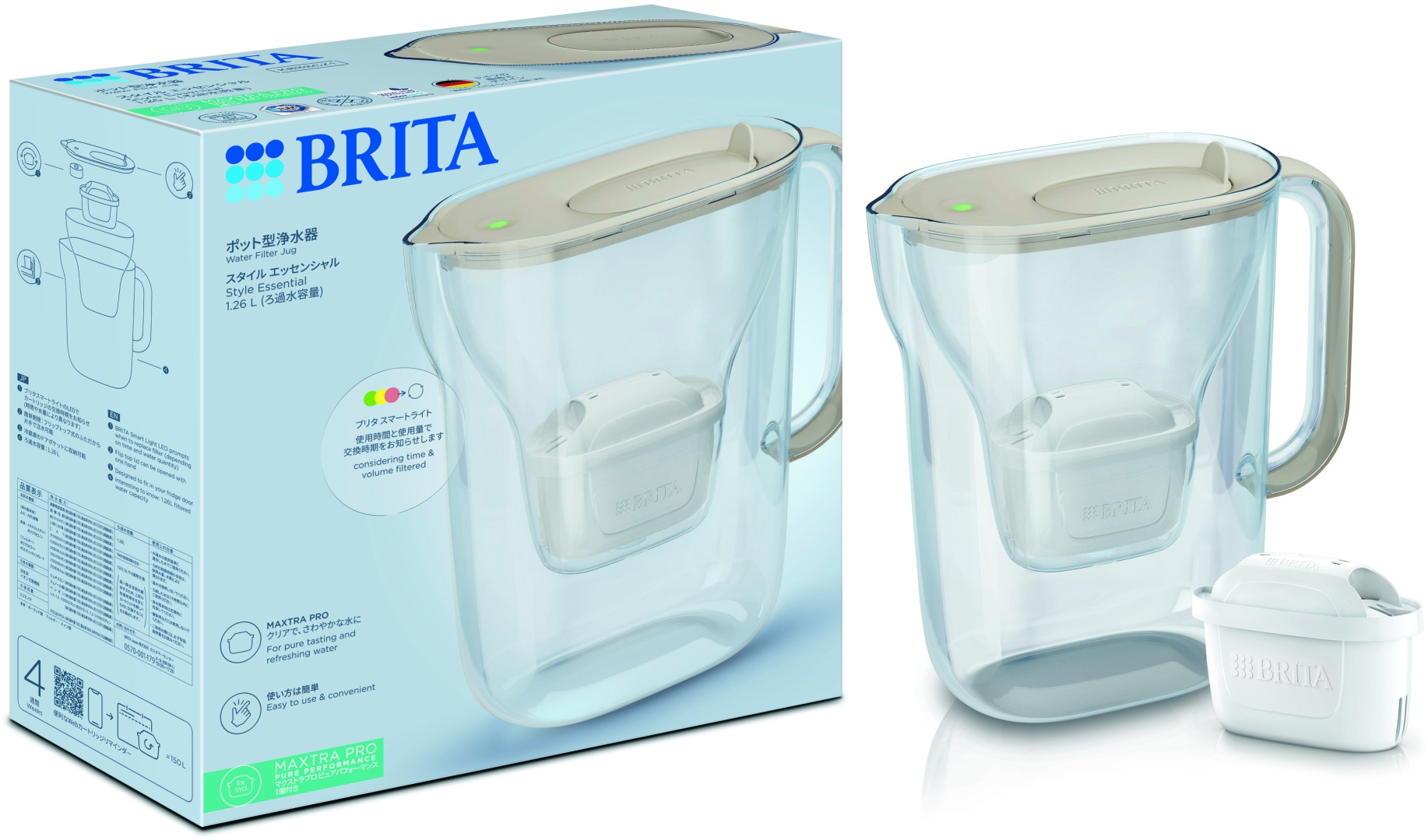 BRITA Style Essential sand бежевый 2.4 л