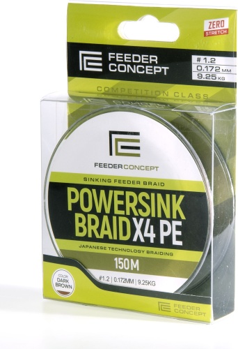 Леска Feeder Concept плетеная POWERSINK FC4909-017 0.17 мм коричневый