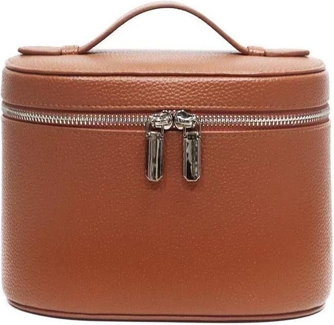 Косметичка экокожа коричневый 16X14 см