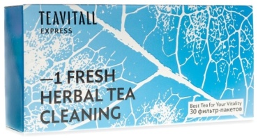 Teavitall фито-чай Чайный напиток для мягкого очищения организма TeaVitall Express Fresh 1, 30 фильтр-пакетов 60