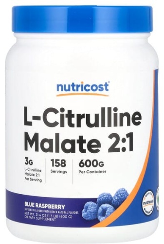Аминокислота Nutricost L-цитруллин малат 2:1 ежевика