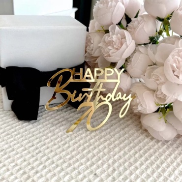 Happy birthday 70 топперы для торта 1 шт