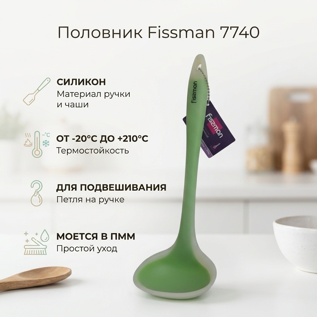 Половник Fissman силикон, 1 шт