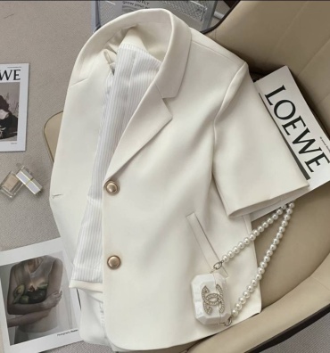 Пиджак прямой LOEWE однотонный бежевый
