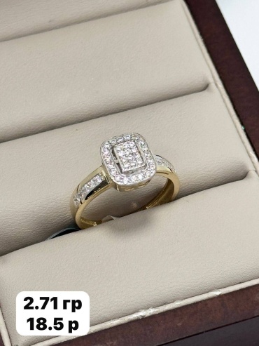 DARI GOLD 88788 размер 18.5 вес 2.71 г золото, фианит