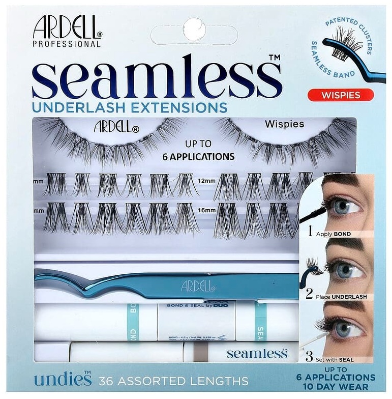 Ardell набор для наращивания для ресниц Seamless , набор для наращивания Underlash, Wispies, набор из 39 предметов 39 мл