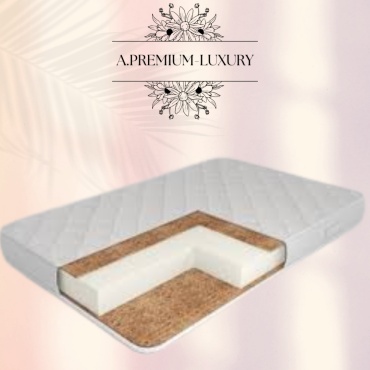 Детский матрас A.PREMIUM-LUXURY Пена кокос 40 70x160x40 см, беспружинный, жаккард, вискоза
