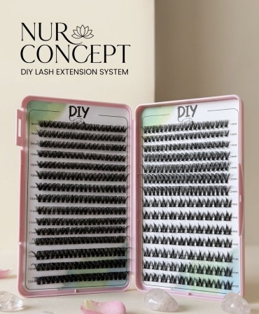 DIY EYELASH U6 пучковые D черный mix 9-13 мм