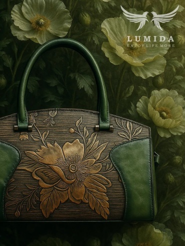 Мини-сумка Lumida натуральная кожа зеленый