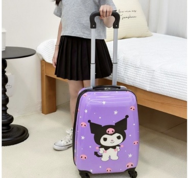 Чемодан Kuromi Kuromi поликарбонат 27 л фиолетовый, мультиколор