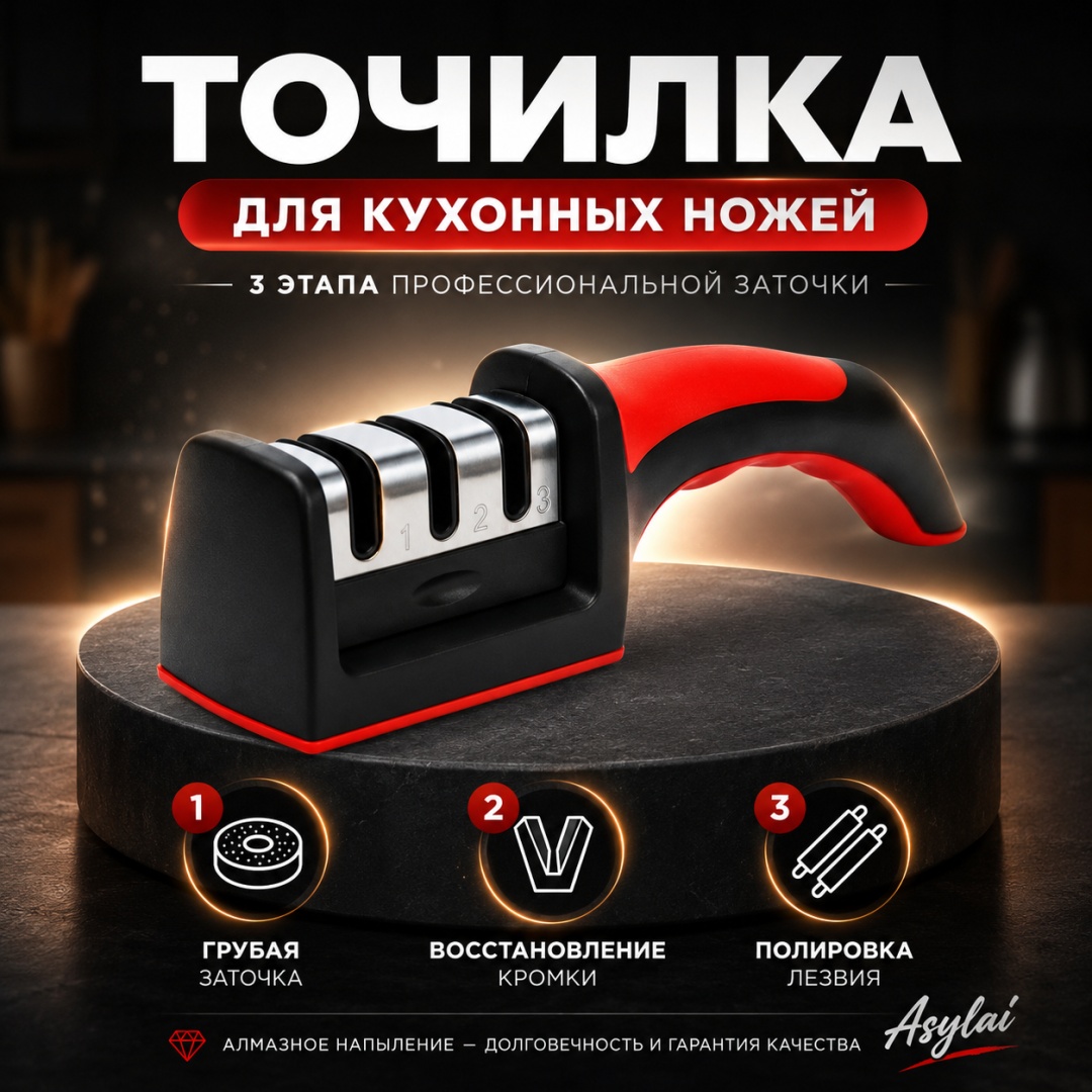 ASYLAI механическая точилка AS-3Sharp Pro, керамика, сталь