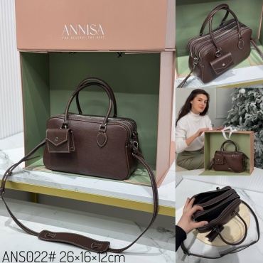 Сумка тоут ANNISA натуральная кожа коричневый
