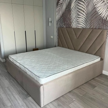 Кровать SM Company SoftNest двуспальная, 180x200 см (с матрасом, без подъёмного механизма) мультиколор
