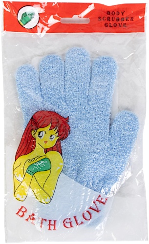 Bath Glove перчатка для тела, для душа светло-голубой 1 шт