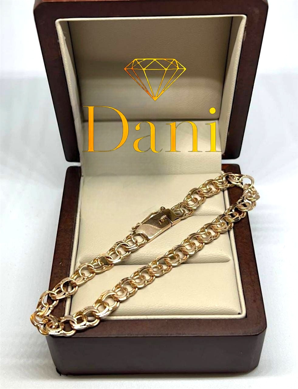 Dani DANI-BRA-201 длина 19 см, вес 10.07 г золото, плетение бисмарк